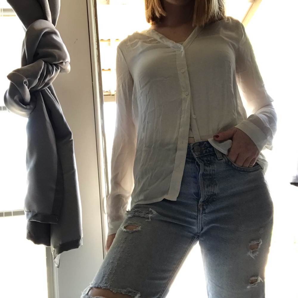 White button down
